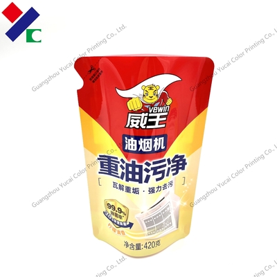 Double Layer Ny Pe Non Leaking Stand Up Pouch Liquid Laundry Detergent 250ml
